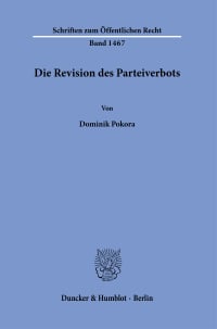 Cover Die Revision des Parteiverbots