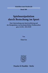 Cover Spielmanipulation durch Bestechung im Sport