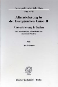 Cover Alterssicherung in der Europäischen Union II