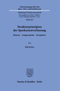 Cover Strukturprinzipien der Sparkassenverfassung