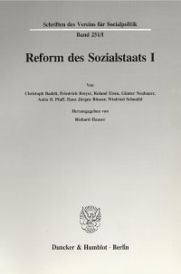 Cover Reform des Sozialstaats I