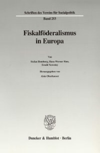 Cover Fiskalföderalismus in Europa