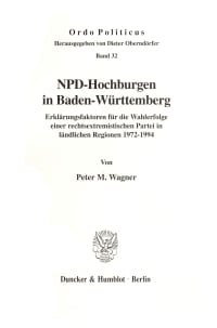 Cover NPD-Hochburgen in Baden-Württemberg