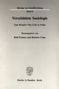 Cover Verschüttete Soziologie