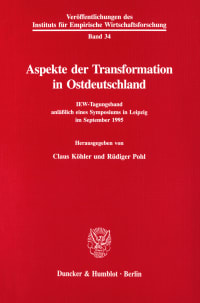 Cover Aspekte der Transformation in Ostdeutschland