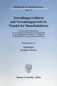 Cover Verwaltungsverfahren und Verwaltungsprozeß im Wandel der Staatsfunktionen