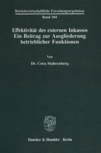 Cover Effektivität des externen Inkassos