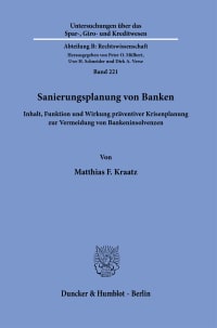 Cover Sanierungsplanung von Banken