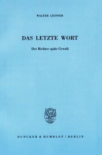 Cover Das letzte Wort