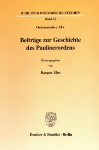 Cover Beiträge zur Geschichte des Paulinerordens