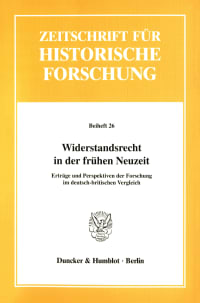 Cover Widerstandsrecht in der frühen Neuzeit