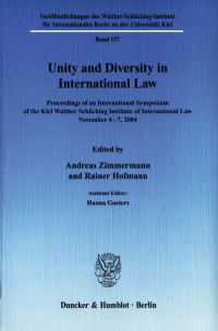 Cover Unity and Diversity in International Law