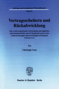 Cover Vertragsscheitern und Rückabwicklung