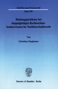 Cover Bindungsprobleme bei doppelgleisigen Rechtsschutzkonkurrenzen im Nachbarschaftsrecht