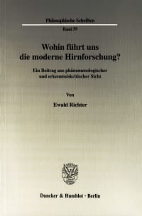 Cover Wohin führt uns die moderne Hirnforschung?