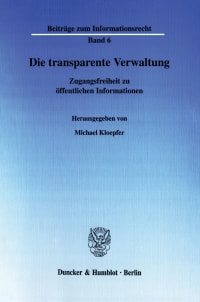 Cover Die transparente Verwaltung