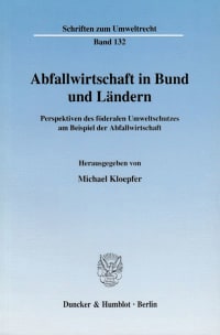 Cover Abfallwirtschaft in Bund und Ländern