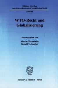 Cover WTO-Recht und Globalisierung