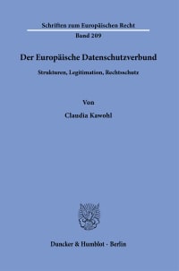 Cover Der Europäische Datenschutzverbund