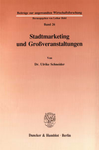 Cover Stadtmarketing und Großveranstaltungen