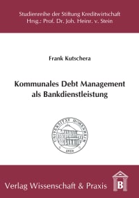 Cover Kommunales Debt Management als Bankdienstleistung