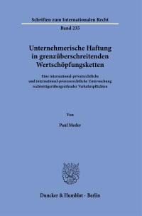 Cover Unternehmerische Haftung in grenzüberschreitenden Wertschöpfungsketten