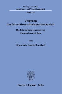 Cover Ursprung der Investitionsschiedsgerichtsbarkeit