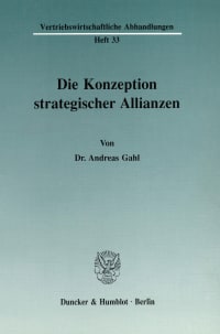 Cover Die Konzeption strategischer Allianzen