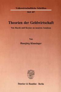 Cover Theorien der Geldwirtschaft