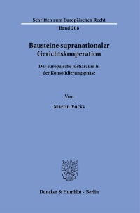 Cover Bausteine supranationaler Gerichtskooperation