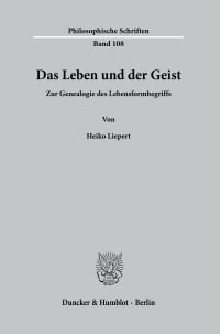 Cover Das Leben und der Geist