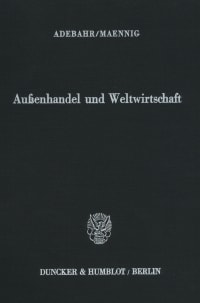 Cover Außenhandel und Weltwirtschaft