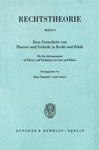 Cover Zum Fortschritt von Theorie und Technik in Recht und Ethik / On the Advancement of Theory and Technique in Law and Ethics