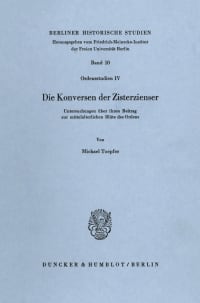 Cover Die Konversen der Zisterzienser