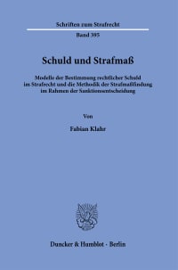 Cover Schuld und Strafmaß