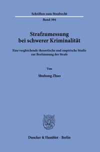 Cover Strafzumessung bei schwerer Kriminalität