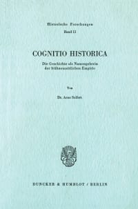 Cover Cognitio Historica