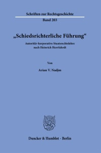 Cover »Schiedsrichterliche Führung«