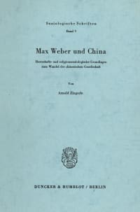 Cover Max Weber und China