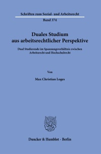 Cover Duales Studium aus arbeitsrechtlicher Perspektive