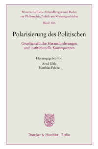 Cover Polarisierung des Politischen