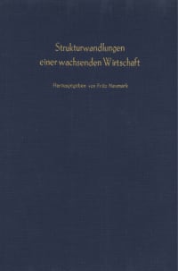 Cover Strukturwandlungen einer wachsenden Wirtschaft