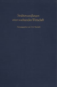 Cover Strukturwandlungen einer wachsenden Wirtschaft