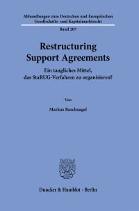 Cover Restructuring Support Agreements