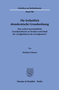 Cover Die freiheitlich demokratische Grundordnung