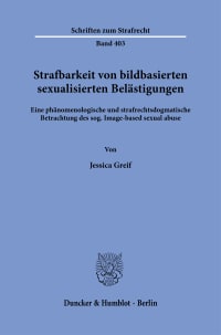 Cover Strafbarkeit von bildbasierten sexualisierten Belästigungen