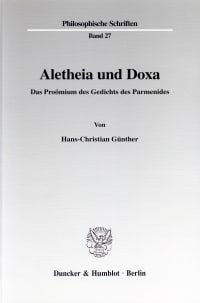 Cover Aletheia und Doxa