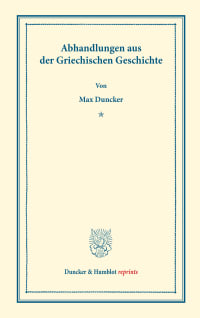 Cover Abhandlungen aus der Griechischen Geschichte