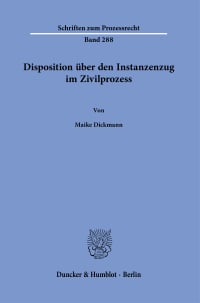 Cover Disposition über den Instanzenzug im Zivilprozess