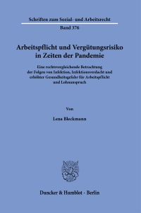 Cover Arbeitspflicht und Vergütungsrisiko in Zeiten der Pandemie